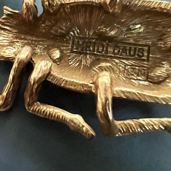 💙 Heidi DAUS Unique & Colorful Swarovski Crystal Blue Beetle Drop Earrings 💙 - Picture 2 of 8